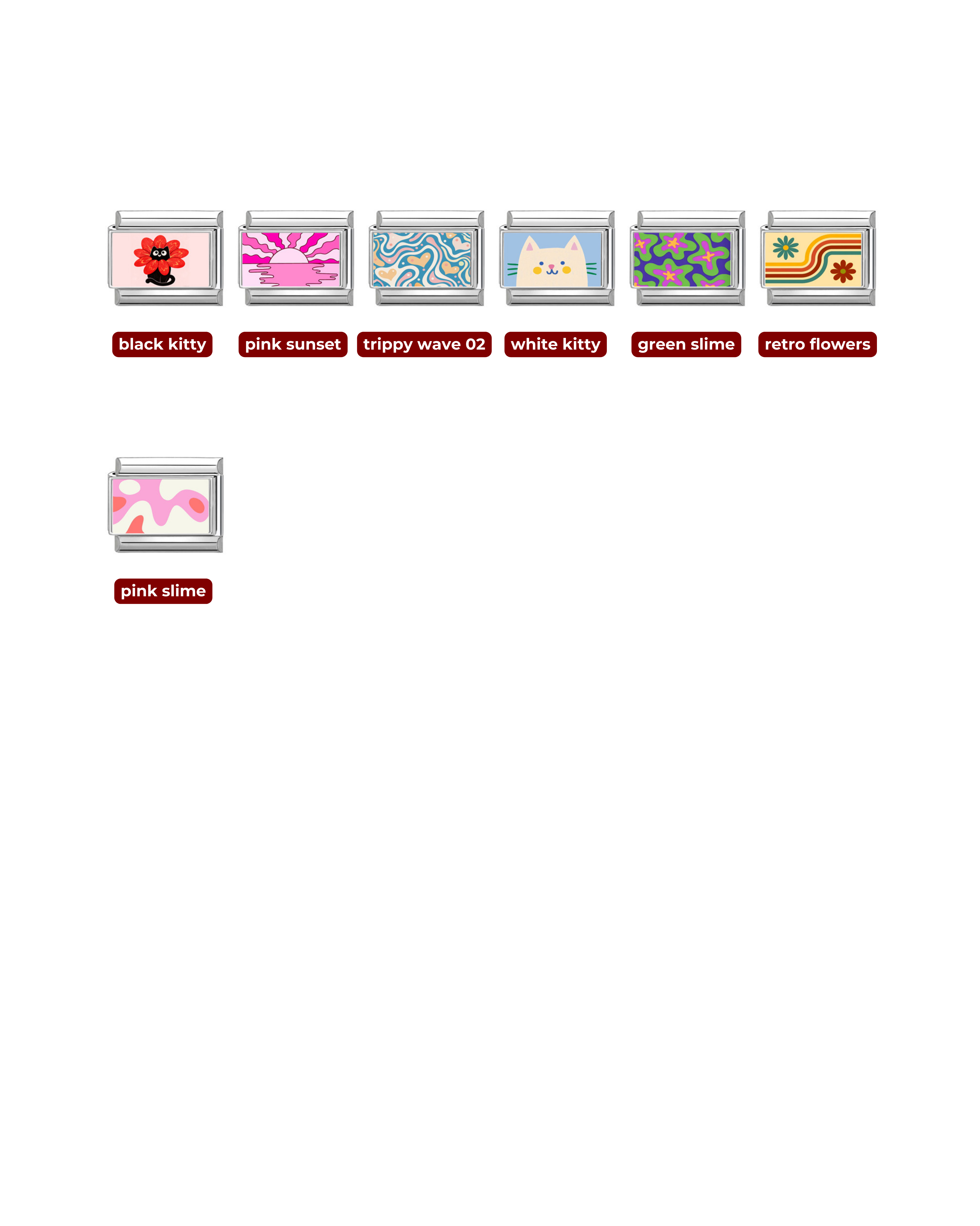 ITALIAN LINKS - SILVER PRINTED DESIGN