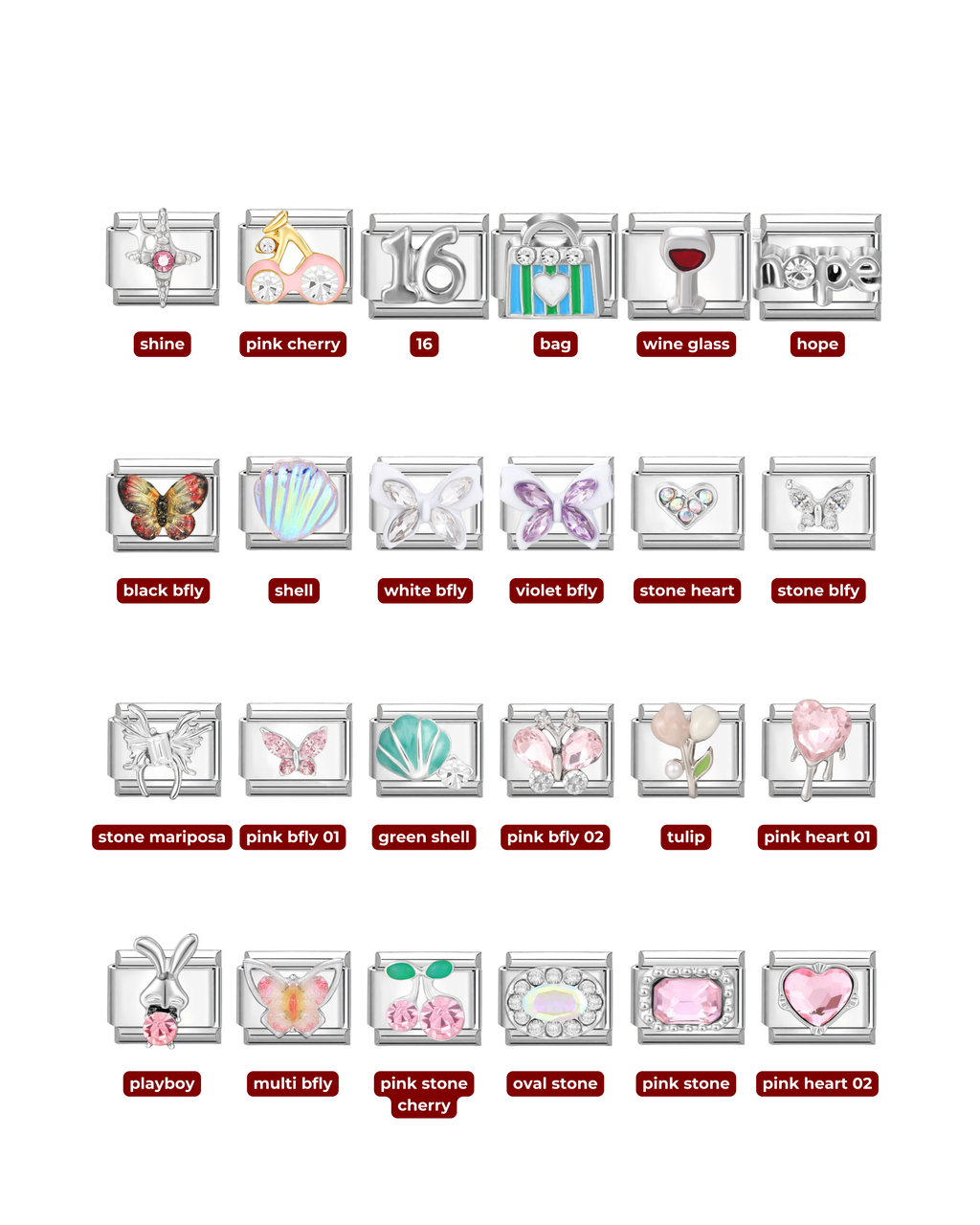 ITALIAN LINKS - SILVER 3D LINKS