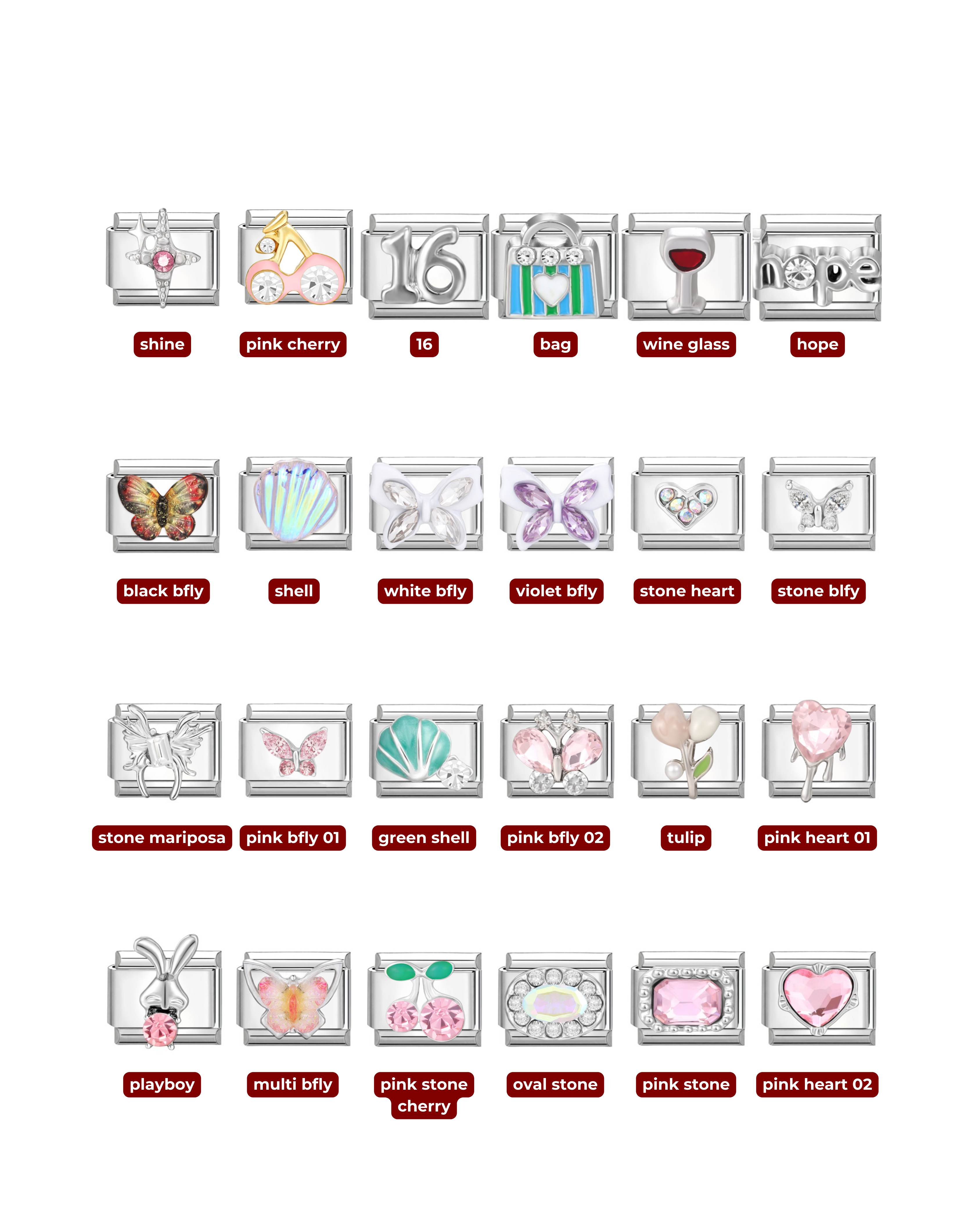 ITALIAN LINKS - SILVER 3D LINKS