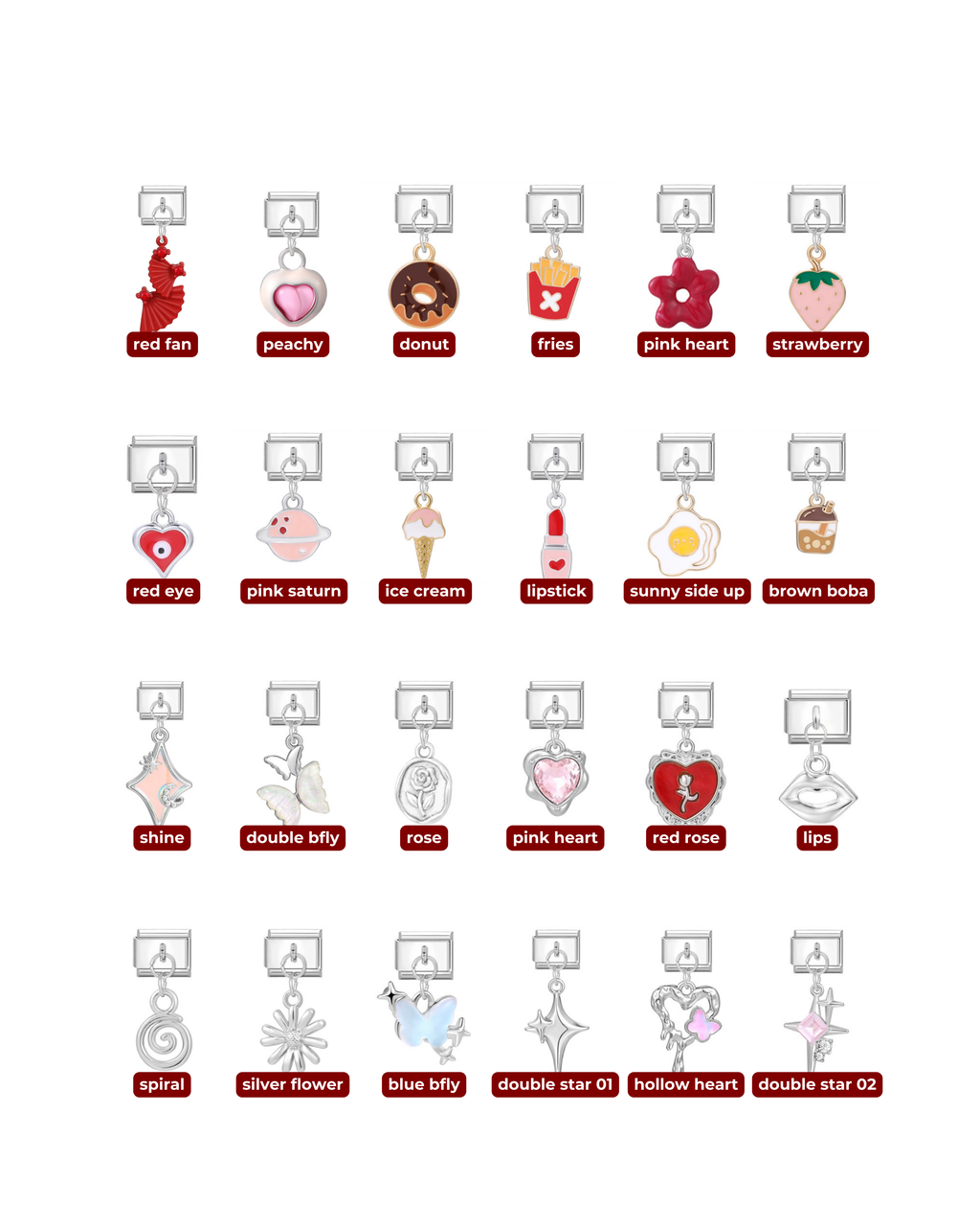 ITALIAN LINKS - SILVER DANGLING