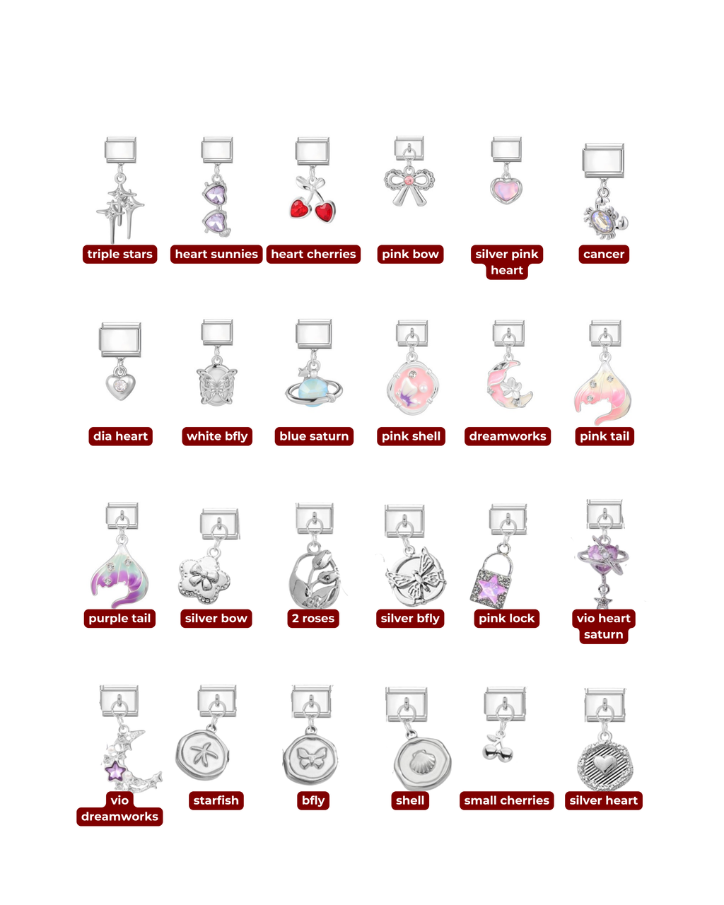 ITALIAN LINKS - SILVER DANGLING